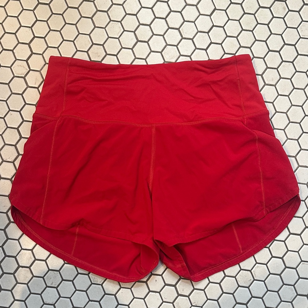 Women's Red Lululemon Athletic Shorts